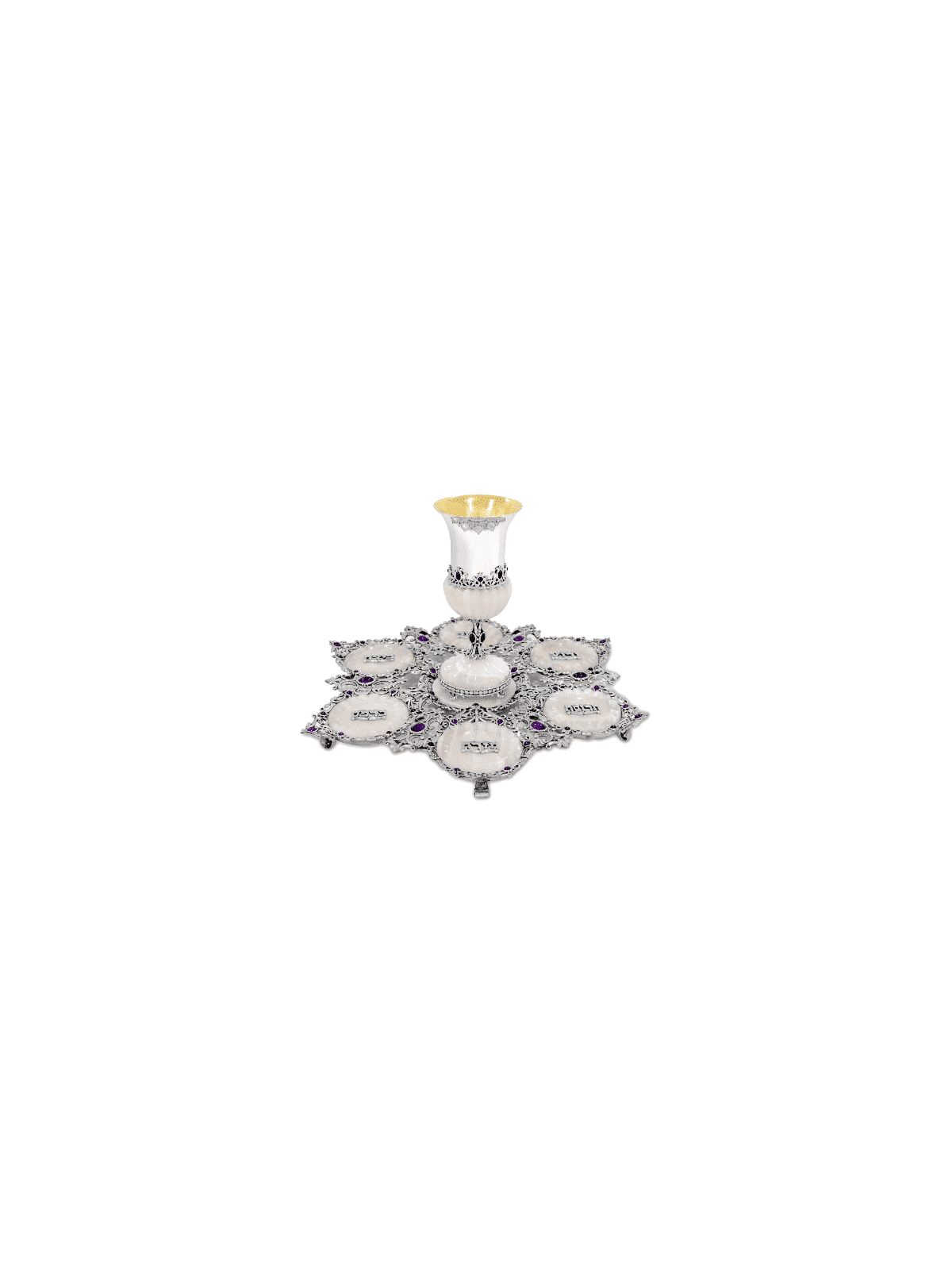 צלחת ליל פרחים מיוחדת במינה ורוד אוניקס ואמת , מתנות לפסח ,